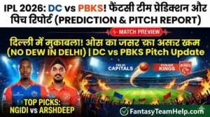 DC vs PBKS Pitch Report In Hindi