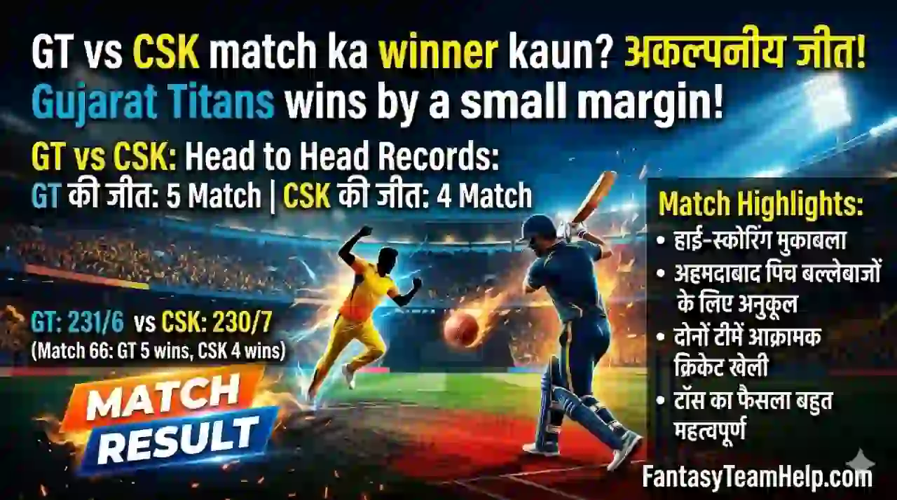 GT vs CSK 66th Match